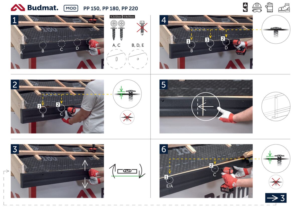 Verge trim PP 150, PP 180, PP 220